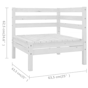 vidaXL 6 Piece Garden Lounge Set Solid Pinewood White