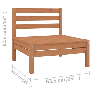 vidaXL 10 Piece Garden Lounge Set Solid Wood Pine Honey Brown