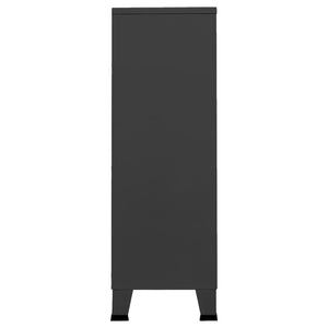 vidaXL Industrial Wardrobe Anthracite 67x35x107 cm Steel