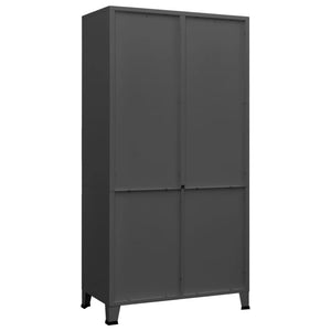 vidaXL Industrial Wardrobe Anthracite 90x50x180 cm Metal