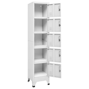 vidaXL Locker Cabinet Light Grey 38x40x180 cm Steel