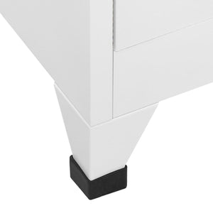 vidaXL Locker Cabinet Light Grey 38x40x180 cm Steel