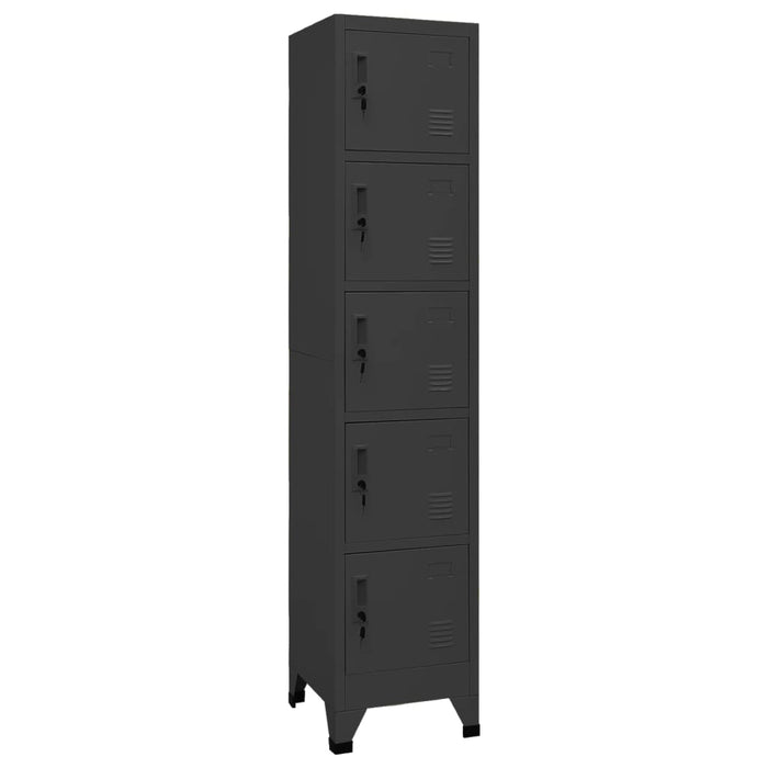 vidaXL Locker Cabinet Anthracite 38x40x180 cm Steel