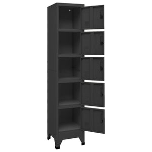 vidaXL Locker Cabinet Anthracite 38x40x180 cm Steel