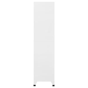 vidaXL Locker Cabinet White 90x45x180 cm Steel