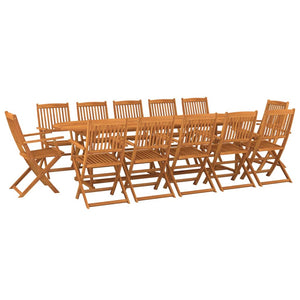 vidaXL 13 Piece Garden Dining Set 280x90x75 cm Solid Wood Acacia