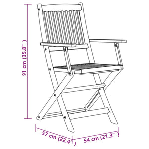 vidaXL 7 Piece Garden Dining Set Solid Wood Acacia