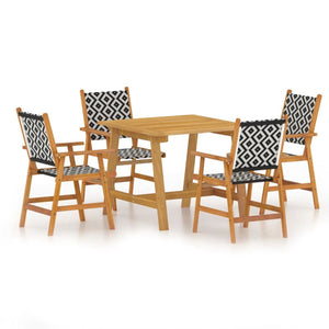 vidaXL 5 Piece Garden Dining Set Solid Acacia Wood