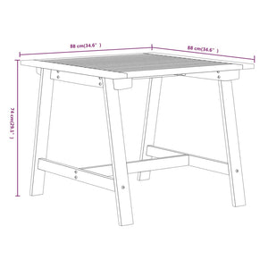 vidaXL 5 Piece Garden Dining Set Solid Acacia Wood