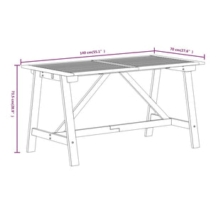 vidaXL 5 Piece Garden Dining Set Solid Acacia Wood