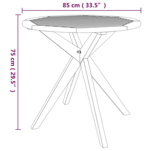 vidaXL 3 Piece Garden Dining Set Solid Wood Acacia