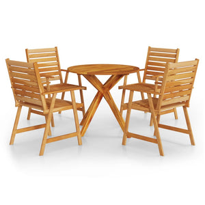 vidaXL 5 Piece Garden Dining Set Solid Wood Acacia