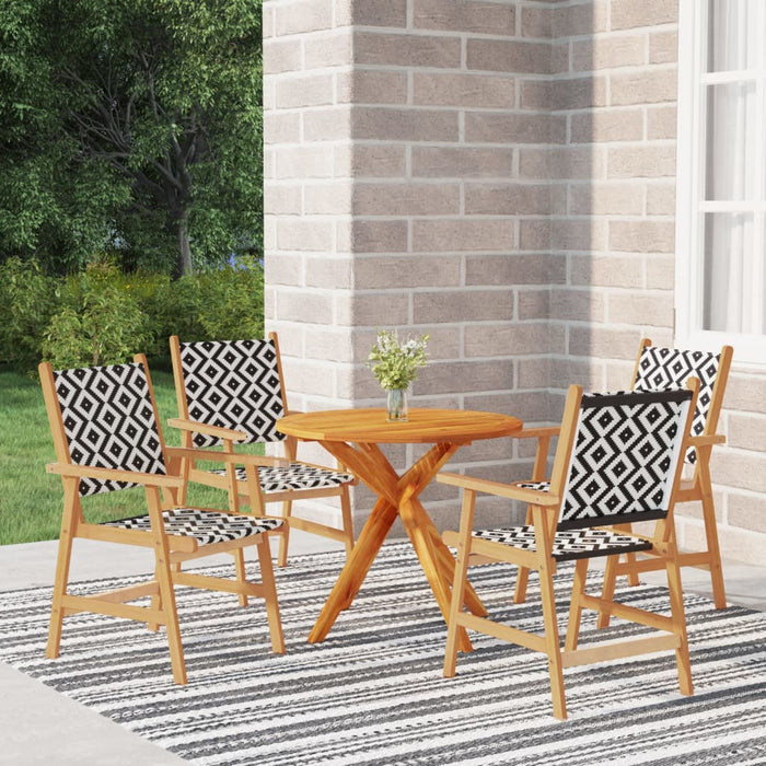 vidaXL 5 Piece Garden Dining Set Solid Wood Acacia