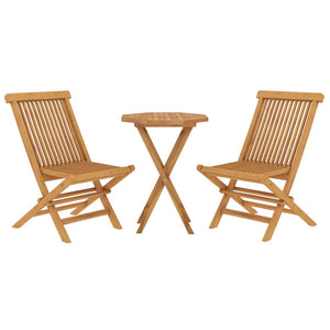 vidaXL 3 Piece Garden Dining Set Solid Wood Teak