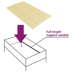 vidaXL Slatted Bed Base with 24 Slats 100x200 cm