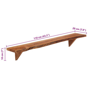 vidaXL Wall Shelves 2 pcs 110x20x18 cm Solid Wood Acacia