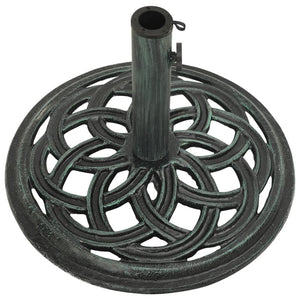 vidaXL Umbrella Base Green 44x44x31 cm Cast Iron