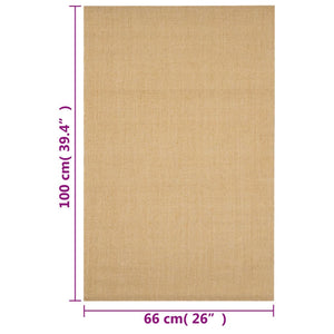 vidaXL Rug Natural Sisal 66x100 cm