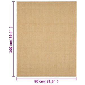 vidaXL Rug Natural Sisal 80x100 cm