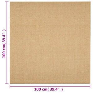 vidaXL Rug Natural Sisal 100x100 cm