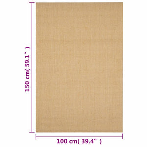 vidaXL Rug Natural Sisal 100x150 cm