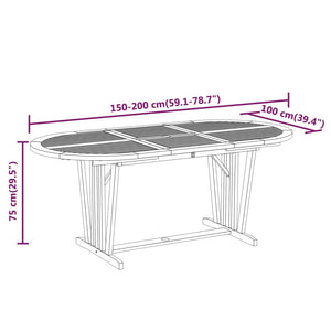 vidaXL 5 Piece Garden Dining Set Solid Wood Eucalyptus