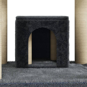 vidaXL Cat Tree with Sisal Scratching Posts Dark Grey 171 cm