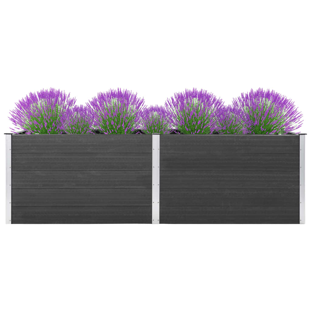 vidaXL Garden Raised Bed 200x50x91 cm WPC Grey