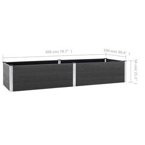 vidaXL Garden Raised Bed 200x100x54 cm WPC Grey