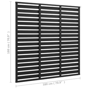 vidaXL Fence Panel WPC 180x180 cm Black