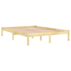 809997 vidaXL Bed Frame without Mattress Solid Wood 140x190 cm