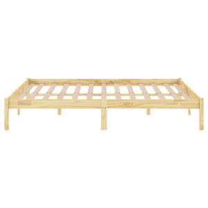 809997 vidaXL Bed Frame without Mattress Solid Wood 140x190 cm