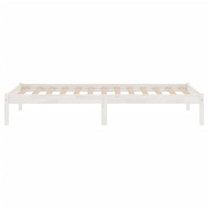 810008 vidaXL Bed Frame without Mattress White Solid Wood 100x200 cm