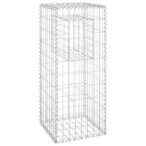 vidaXL Gabion Basket Posts 2 pcs 40x40x100 cm Iron