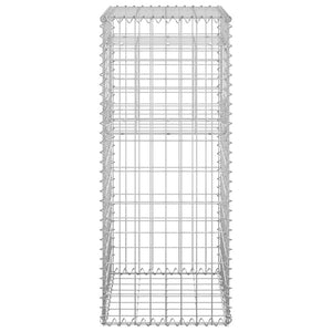 vidaXL Gabion Basket Posts 2 pcs 40x40x100 cm Iron