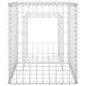 vidaXL Gabion Basket Posts 2 pcs 50x50x60 cm Iron