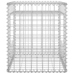 vidaXL Gabion Basket Posts 2 pcs 50x50x60 cm Iron