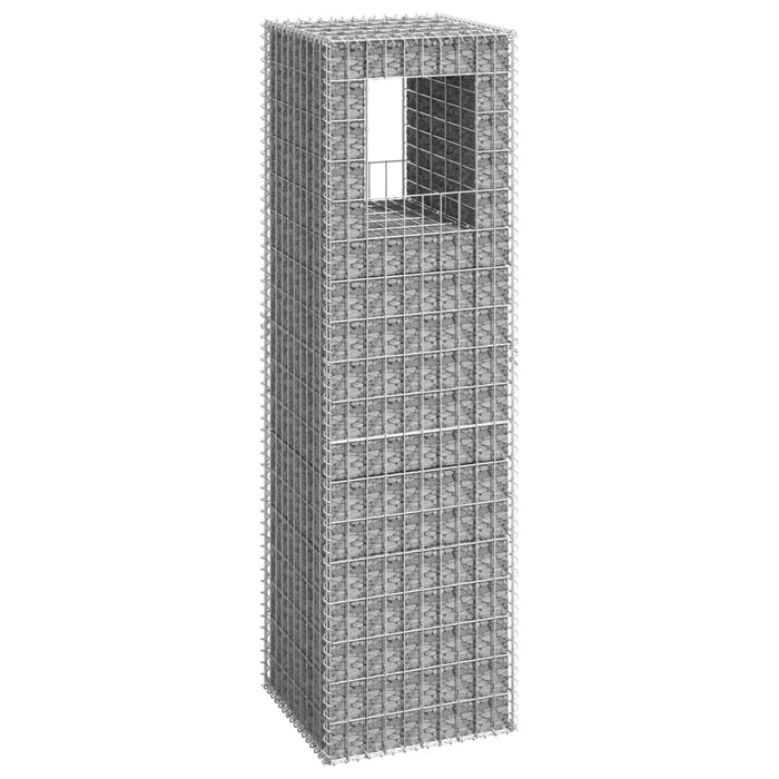 vidaXL Gabion Basket Post 50x50x180 cm Iron