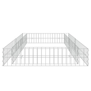 vidaXL Gabion Raised Bed Galvanised Steel 200x100x20 cm