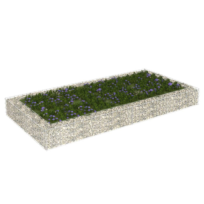 vidaXL Gabion Raised Bed Galvanised Steel 200x100x20 cm