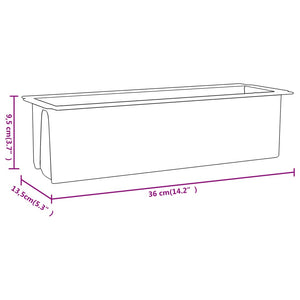 vidaXL Flower Boxes for Euro Pallets 12 pcs Grey 36x13.5x9.5 cm PP