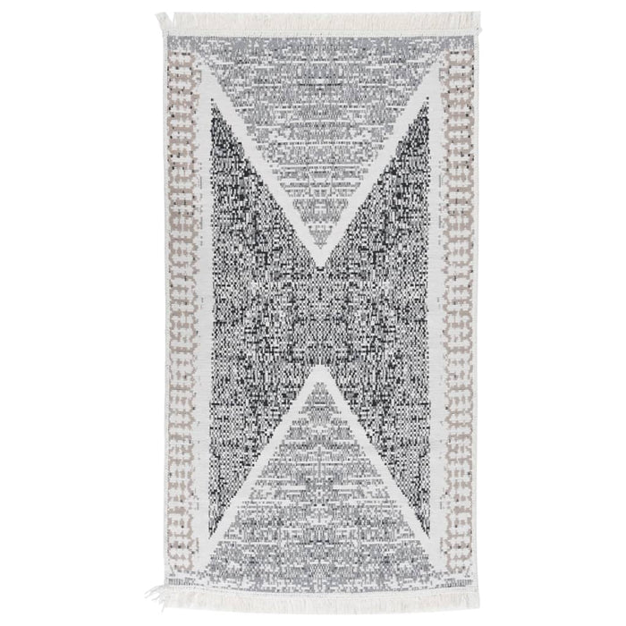 vidaXL Rug Black and Grey 120x180 cm Cotton