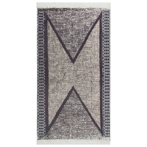 vidaXL Rug Black and Grey 120x180 cm Cotton