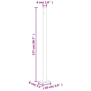 vidaXL Patio Retractable Side Awning 180x600 cm Black