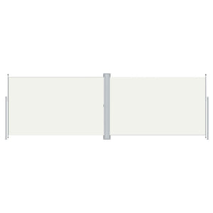 vidaXL Retractable Side Awning Cream 200x600 cm