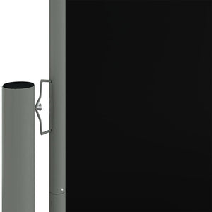 vidaXL Retractable Side Awning Black 140x1200 cm