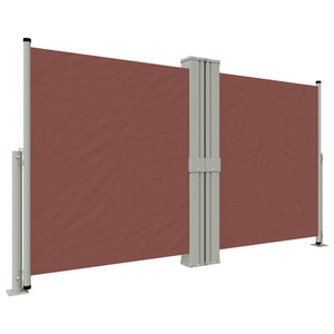 vidaXL Retractable Side Awning Brown 140x1200 cm