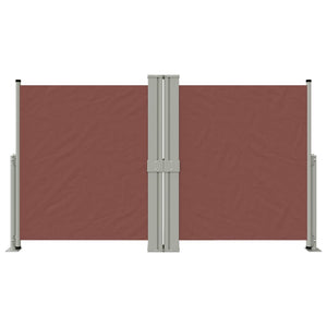 vidaXL Retractable Side Awning Brown 140x1200 cm