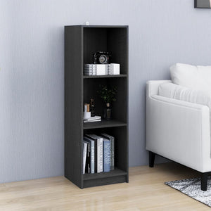 vidaXL Book Cabinet/Room Divider Grey 36x33x110 cm Solid Pinewood