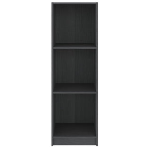 vidaXL Book Cabinet/Room Divider Grey 36x33x110 cm Solid Pinewood